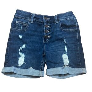 Justice ripped jean shorts